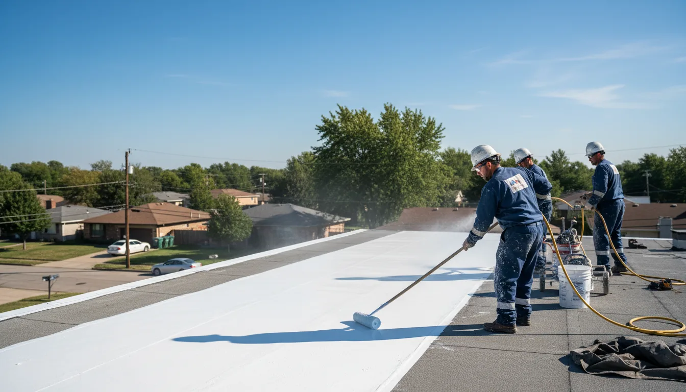 Commercial roof coating in Walled Lake, MI near me